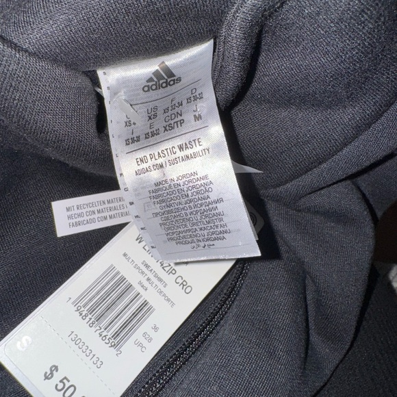 Adidas XS womens Black Long Sleeve Top with Logo - Picture 5 of 7